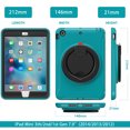 thumbnail image 2 of Case de tabletas para iPad Mini 1/2/3, cubierta protectora a prueba de golpes de servicio pesado con soporte giratorio de 360 grados Ikkle iPad mini 1/2/3, 2 of 10