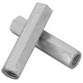 thumbnail image 2 of 2pcs Zinc Plated Steel M10*60 Long Hex Nut Hexagonal Thread Nut Threaded Fasteners, 2 of 5