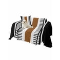 thumbnail image 2 of Modern Brown Black Couch Cover for Dogs, Boho Contemporary Geometric Striped Washable Sofa Covers Slipcover for Pets Dogs Futon Cover, Couch Recliner Covers, Oversized Chair Slipcover 71"x91", 2 of 9