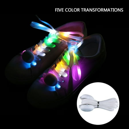 

Zedker LED Colorful Imitation Nylon Luminous Shoelaces Eighth Generation Fluorescent Woven Night Running Sports Cool Performance Multi-color Shoelaces Clearance