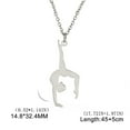 thumbnail image 5 of SIEYIO Multipurpose Women's Eurhythmics Dancer Necklace High Polished Stainless Steel Charm Pendant Casual Wear Accessory, 5 of 16