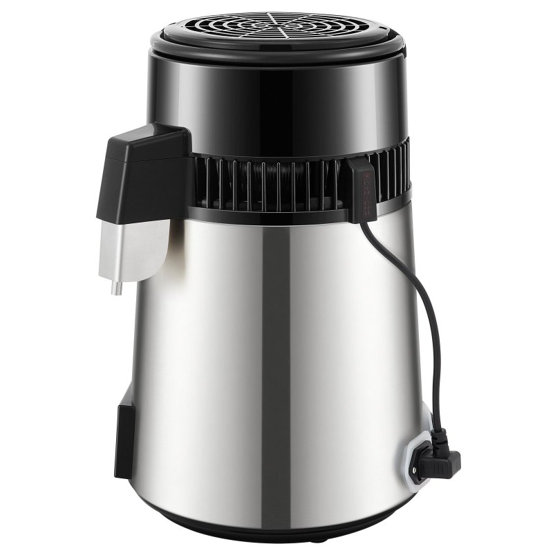 1.1 Gal Water Distiller, 0.3 Gal/H, 750W Distilled Water Maker Machine 0-99H Timing Set Temp Display