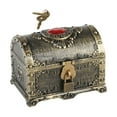 thumbnail image 5 of perfeclan Adventurous Treasure Box Pirate Treasure Box Props Jewelry Box Multifunction Antique Pirate Chest Storage Box for Party Favor Bronze, 5 of 9