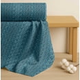thumbnail image 4 of Soimoi Blue Cotton Voile Fabric Stripe & Alphabets Text Print Fabric by the Yard 42 Inch Wide, 4 of 7