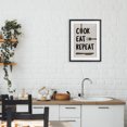 thumbnail image 3 of Stupell Industries Modern Cook Eat Repeat with Utensils Black Framed Print Under Glass, 14 x 20, by Martina Pavlova, 3 of 8