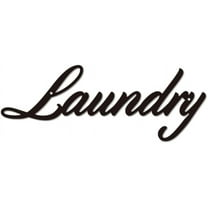 1 pc Laundry Metal Signs Wall Decor Black Wall Art Vintage Rustic Laundry Room Words Iron Backdrop Decoration Hanging Wall Ornament for Home Hotel Bathroom Farmhouse Gifts 15.7 x 5.9 Inch