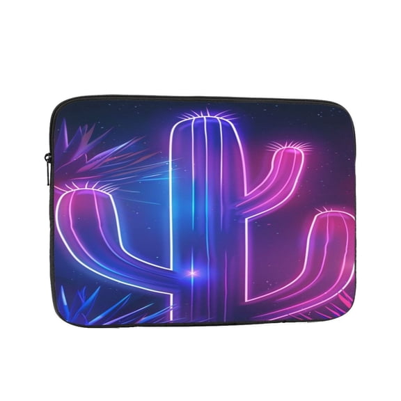 Laptop Sleeve Bag Compatible For iPad MacBook Air Pro Tablet Computer PC notebook Protective Fit in 10/12/13/14/15/16/17 inch Size Neon Cactus (35)