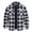 Black, variant on Men's Heavyweight Quilted Lined Shirts Winter Warm Plaid Flannel Jacket Casual Fashion Coat Orange 2XL
