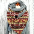 thumbnail image 2 of Womens Warm Scarf Christmas Print Button Soft Wrap Casual Scarves Shawls, 2 of 6