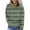 Army Green, variant on Jinhomg Women's Striped Print Sweatshirts Fall Casual Comfy Long Sleeve Hoodie Lightweight Loose Fit Kangaroo Pocket Sweatshirt with Drawstring Gray M