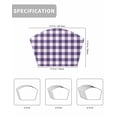 thumbnail image 4 of Purple Checkered Wedge Shaped Placemats Set of 6, Cotton Linen Fan Place Mats, Farmhouse Buffalo Plaid Washable Table Mats for Holiday Wedding Party Dinning Coffee Tables 11.8"x17.5", 4 of 7