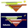 thumbnail image 3 of 2-Pack Dog Bandanas Reflective Dog Scarf Velcro Dog Bandana Cat Yellow&Orange M, 3 of 5