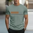 thumbnail image 2 of USNSM Men's Graphic Tee Crew Neck Short Sleeve Striped T Shirt Loose Breathable Comfortable Summer Casual Tops Green XXXL, 2 of 5