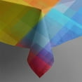 thumbnail image 4 of Colorful Rainbow Checkered Pattern Rectangle Tablecloth 60"x120",Waterproof Polyester Rectangle Table Cloth, Wipeable Spillproof Polyester Tablecloth for Dining, Camping, Indoor and Outdoor, 4 of 6