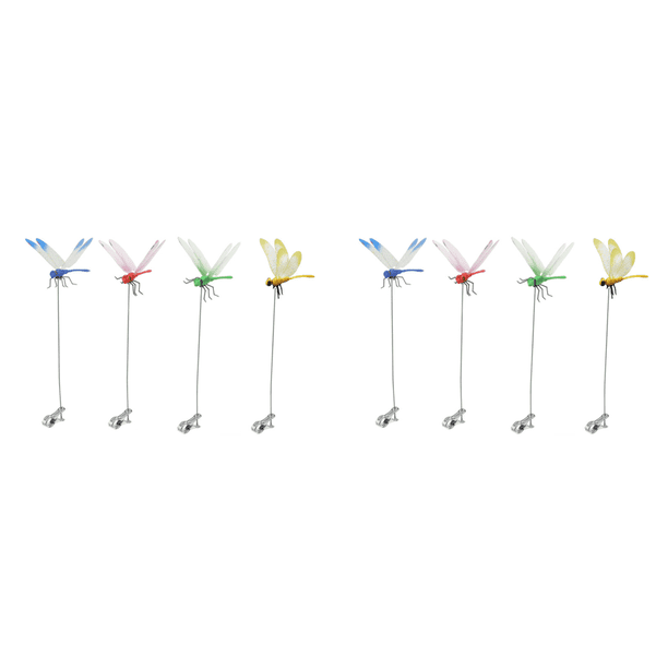 Clips Libélula Artificiales PVC para Jardín Al Aire Libre (4 Unidades)