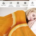 thumbnail image 3 of ONETECH Orange Blanket and Throws Fruit Slice Realistic Food Funny Christmas Blanket Gift for Boys Girls Soft Flannel All Season Home Room Decor Bed Couch Office Dorm, 3 of 6
