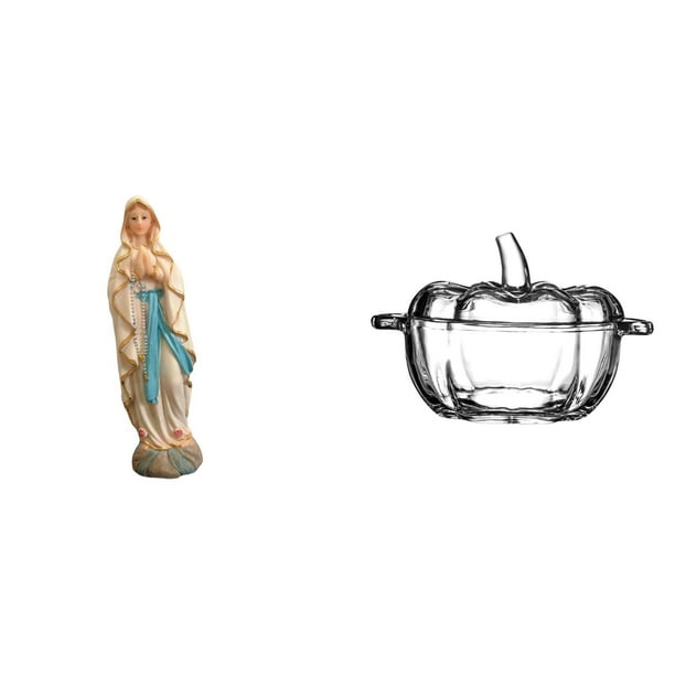 Estatua de Lutero,Colección religiosa de estatuas de la Virgen María,Figura de resina y la Dama de Lutero,Plato de dulces,Dulcero de cristal con tapa,tarro de caramelos decorativo