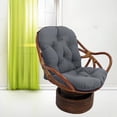 thumbnail image 4 of Solid Outdoor Polyester Rocker Cushion, 48" x 24", Rattan Wicker Rocking Cushion Dark gray (Only Cushion No Chair), 4 of 7