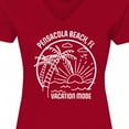 thumbnail image 4 of Inktastic Summer Vacation Mode Pensacola Beach Florida Women's V-Neck T-Shirt, 4 of 5