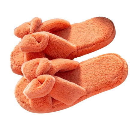 

Slides for Women with Rhinestones Women s Bowknot Indoor Warm Home Shoes Soft Bottom Slippers Cotton Slippers House Slippers for Women Booties
