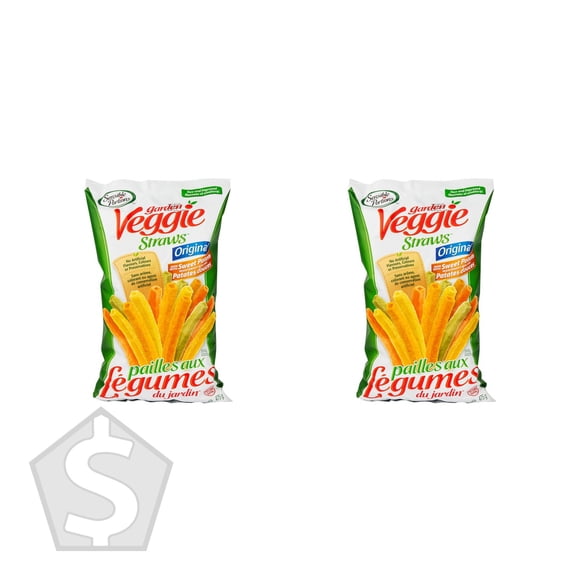 Sensible Portions Pailles de Légumes au Sel de Mer pour Jardin Sacs de 475 g (Lot de 2), 950 g au Total