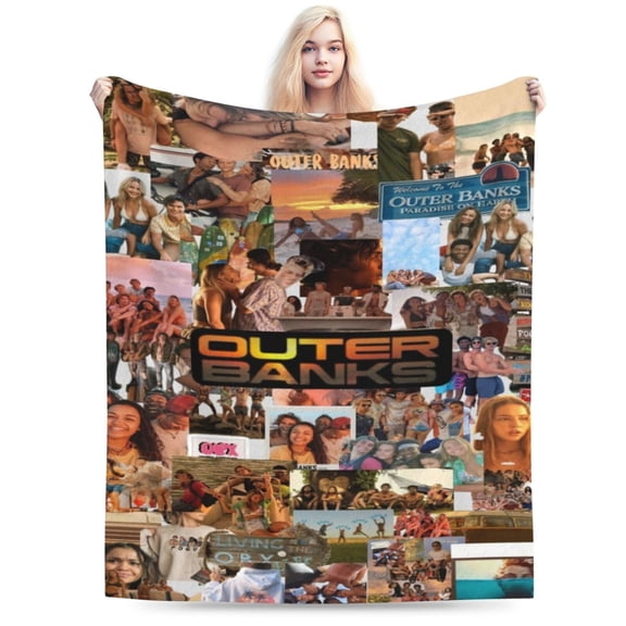 Outer Banks Blanket, Super Soft Large Fluffy Plush Throw Blanket for Boys Girls Young Adults, Cozy Warm Flannel Blanket for Living Room Couch Bed All Seasons 40"X30"