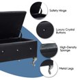 thumbnail image 3 of Aukfa Storage Ottoman Bench with Crystal Buttons for Bedroom,Black, 3 of 7