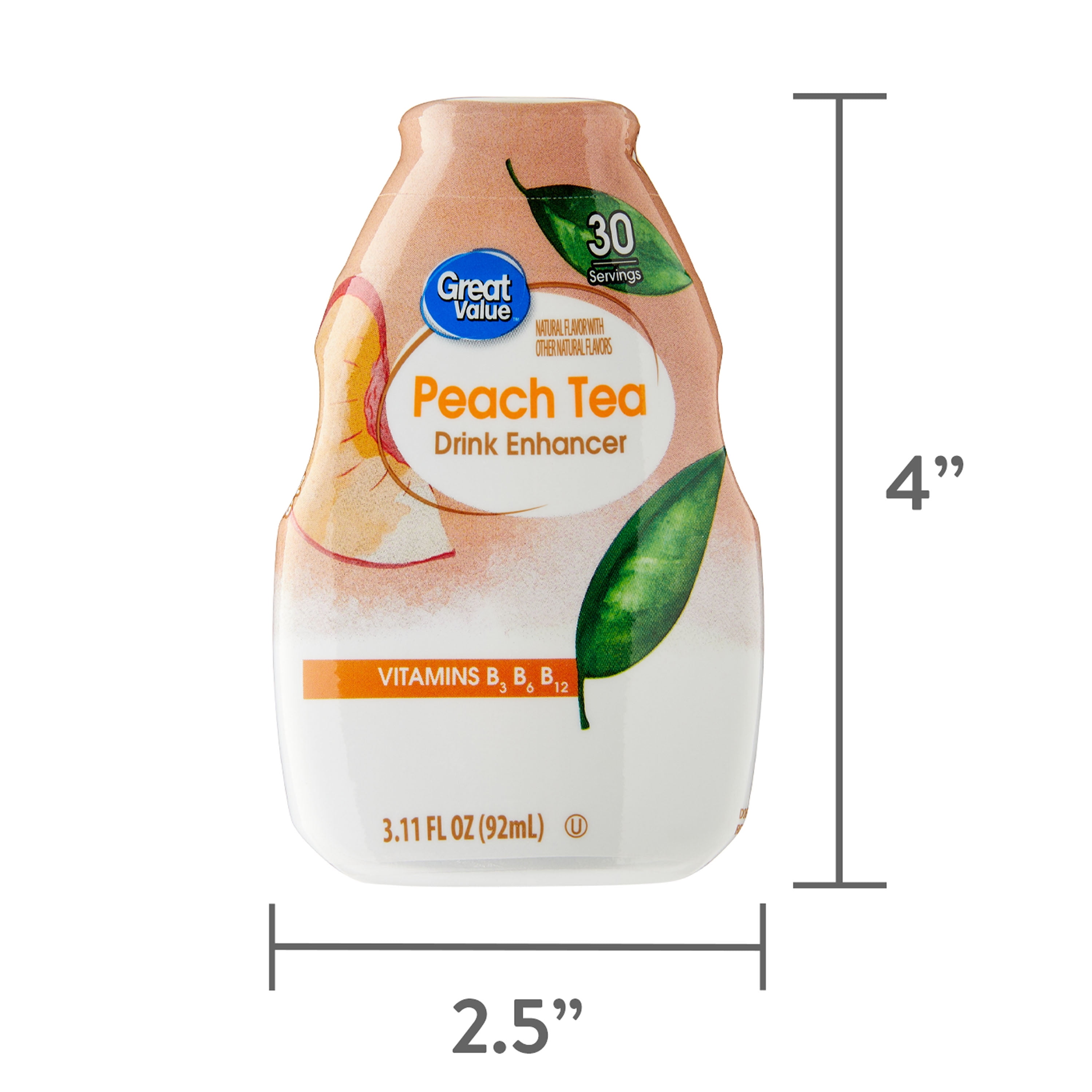 Great Value Great Value Peach Tea Drink Enhancer, 3.11 fl oz