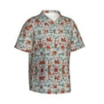 thumbnail image 2 of Xmas Sloth Hawaiian Shirts For Men, Summer Short-Sleeve Relaxed-Fit Button-Down Shirts X-Large, 2 of 9