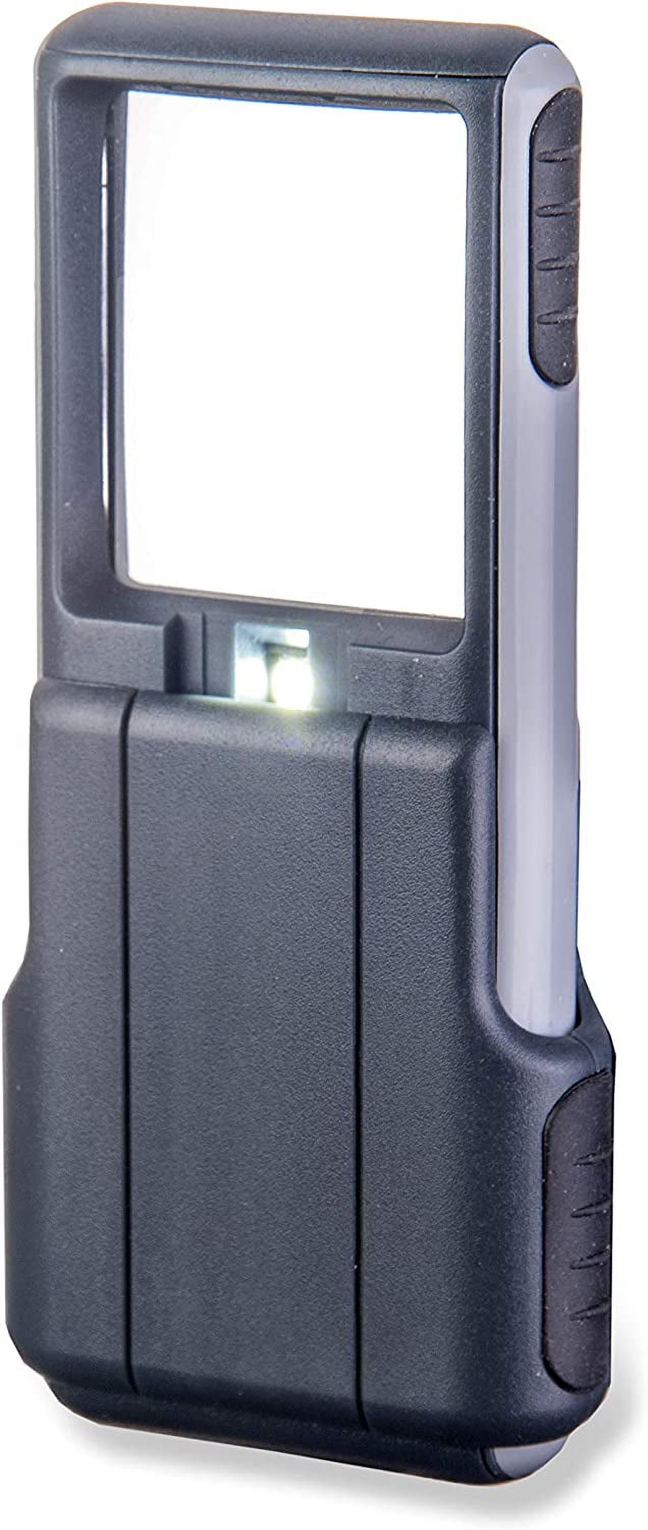 Carson MiniBrite 3x Compact Magnifier with Light & Protective Cover, Slides To Turn On Automatically - Magnifying Glass 4 Pack (PO-25MU)