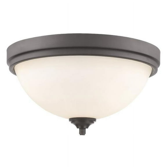 3 Light Flush Mount In Fusion Style 15 Inches Wide By 8.25 Inches High-Bronze Finish Z-Lite 435F3-Brz