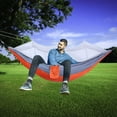 thumbnail image 4 of Birdeem Camping Hammock with Mosquito Net, Portable Double/Single Travel Hammock Insect Netting 210T Nylon Hammock Swing for Backyard Garden Camping Backpacking Survival Travel (Orange), 4 of 8