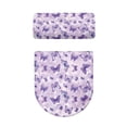 thumbnail image 4 of HELLHERO Butterflies Toilet Lid Cover Set Elastic Bottom & Washable Toilet Lid Seat Cover Set Non-Slip 2-Piece, 4 of 7