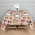 thumbnail image 3 of Colorful Mushroom Insect Light Pattern Square Tablecloth,Waterproof Square Table Cover,Wipeable Spillproof Washable Table Cover for Home Kitchen Party Decor 60"x60"(152x152cm), 3 of 6