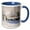 Blue/White, variant on 3drose, Print of Monet Painting the Magpie, 11oz Two-tone Green Mug