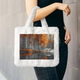 thumbnail image 6 of Yiaed White Horse Autumn Birch Print Fluffy Shoulder Bag Plush Bags Women Ladies Tote Bag Fluffy White Furry Purse Handbag for Autumn and Winter, 6 of 7