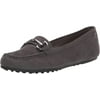 Aerosoles Womens Day Driving Style Loafer 11 Grey Faux Suede