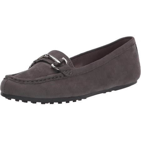 Aerosoles Womens Day Driving Style Loafer 6 Grey Faux Suede