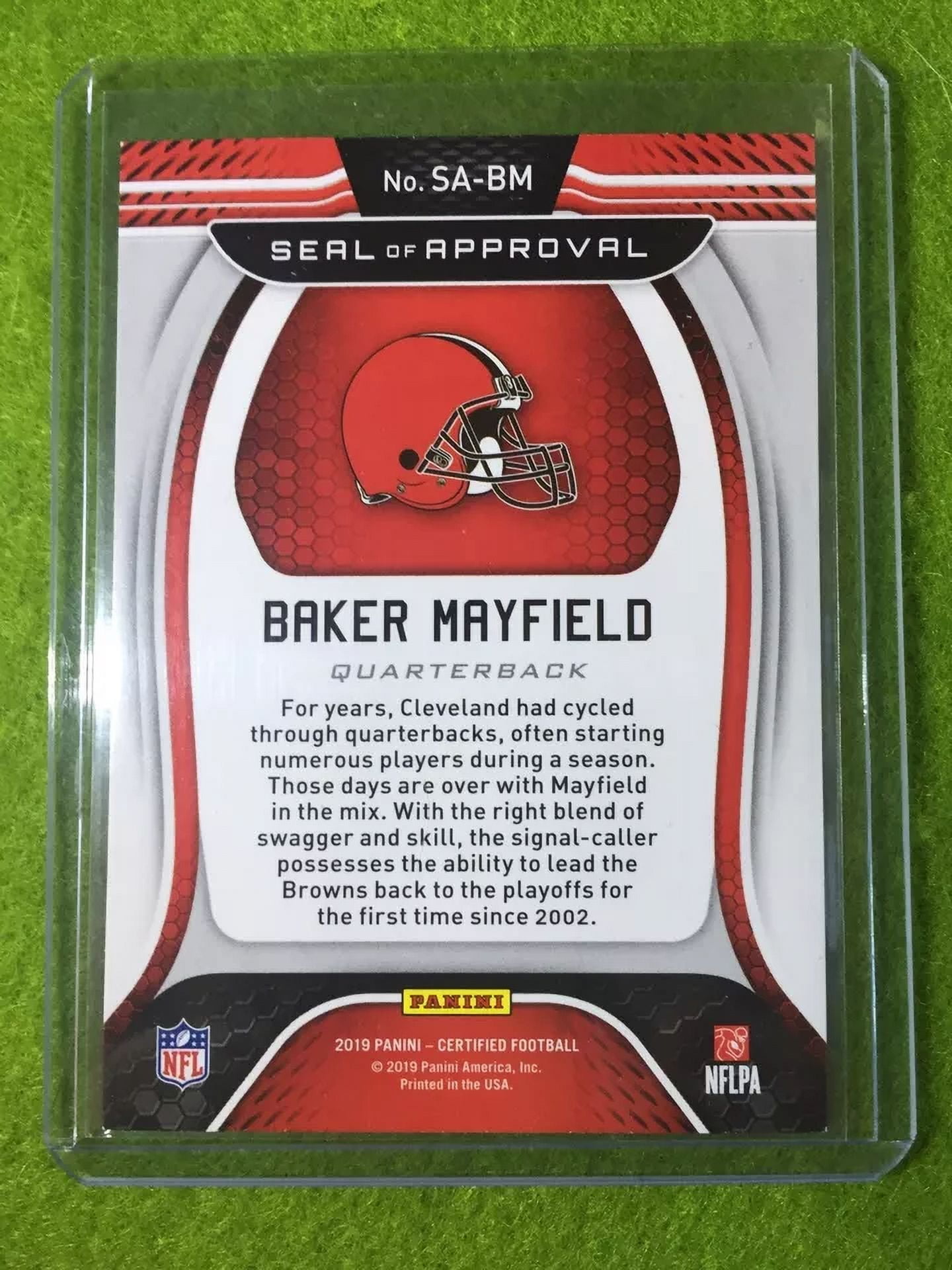 BAKER MAYFIELD PRIZM CARD JERSEY #6 BROWNS REFRACTOR SP 2019 Certified Football
