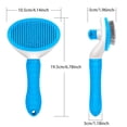 thumbnail image 2 of Dog & Cat Brush, Soft Self Cleaning Slicker Brush, Skin-Friendly Upgraded Dog Brush for Shedding, Massaging, and Grooming – Perfect for Long & Short Coats (Blue), 2 of 4