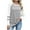 Gray_Christmas Gift for Womnen, variant on Fanxing Womens Pullover Sweaters Color Block Crewneck Knit Tunic Tops Cozy Soft Long Sleeve Jumper Tops Army Green 2XL