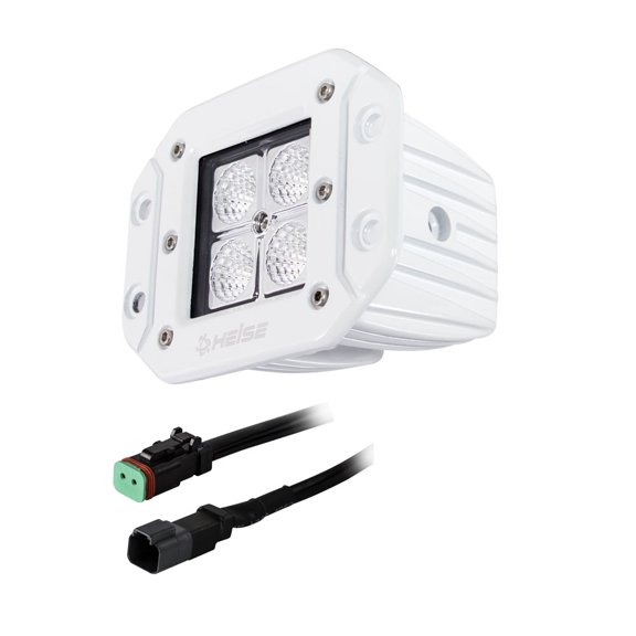 Heise HE-MFMCL2 3" Marine Cube Light, Flush Mount, 4 LED