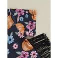 thumbnail image 6 of LMLYSoH Kids Girls Dress Halloween Clothes Flower Pumpkin Print Crew Neck Short Sleeve Dress Tassel Casual Princess Dress, 6 of 8