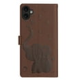 thumbnail image 4 of Leather Case for iPhone 16 ,Premium PU Leather Embossed Elephant Stand/Cover/Wallet/Flip Case, 4 of 10