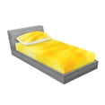 thumbnail image 2 of Ambesonne Yellow Fitted Sheet & Pillow Sham Set, Abstract Summer Sun, Twinxl, Yellow, 2 of 2