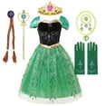 thumbnail image 5 of Disney Frozen Elsa Anna Costume Aurora Belle Snow White Princess Dress Girls Kids Cosplay Rapunzel Mermaid Ariel Party Clothes, 5 of 5