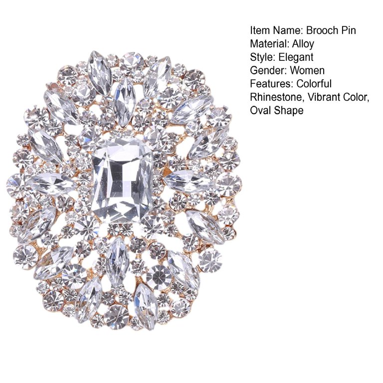 Tnobhg Elegant Colorful Rhinestone Glass Brooch Vibrant  display picture 3