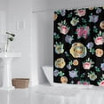 thumbnail image 2 of Pioneer Flower Floral Print Pattern Shower Curtain 72"x72" ,Bathroom Decorative Shower Curtains Set with 12 Hooks,Modern Waterproof Washable Shower Curtain, 2 of 6