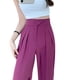 thumbnail image 2 of Pantalones largos holgados e informales con piernas anchas y cintura alta para mujer, de primavera y verano, que adelgazan y cubren el vientre, 2 of 5