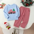 thumbnail image 2 of UYYX Christmas 4T Boy Clothes Christmas Toddler Boy Fall Outfits Fall Girl Clothes Long Sleeve Crewneck Sweatshirt Top Pants With Pocket Girl Outfit 2-3 Years, 2 of 8